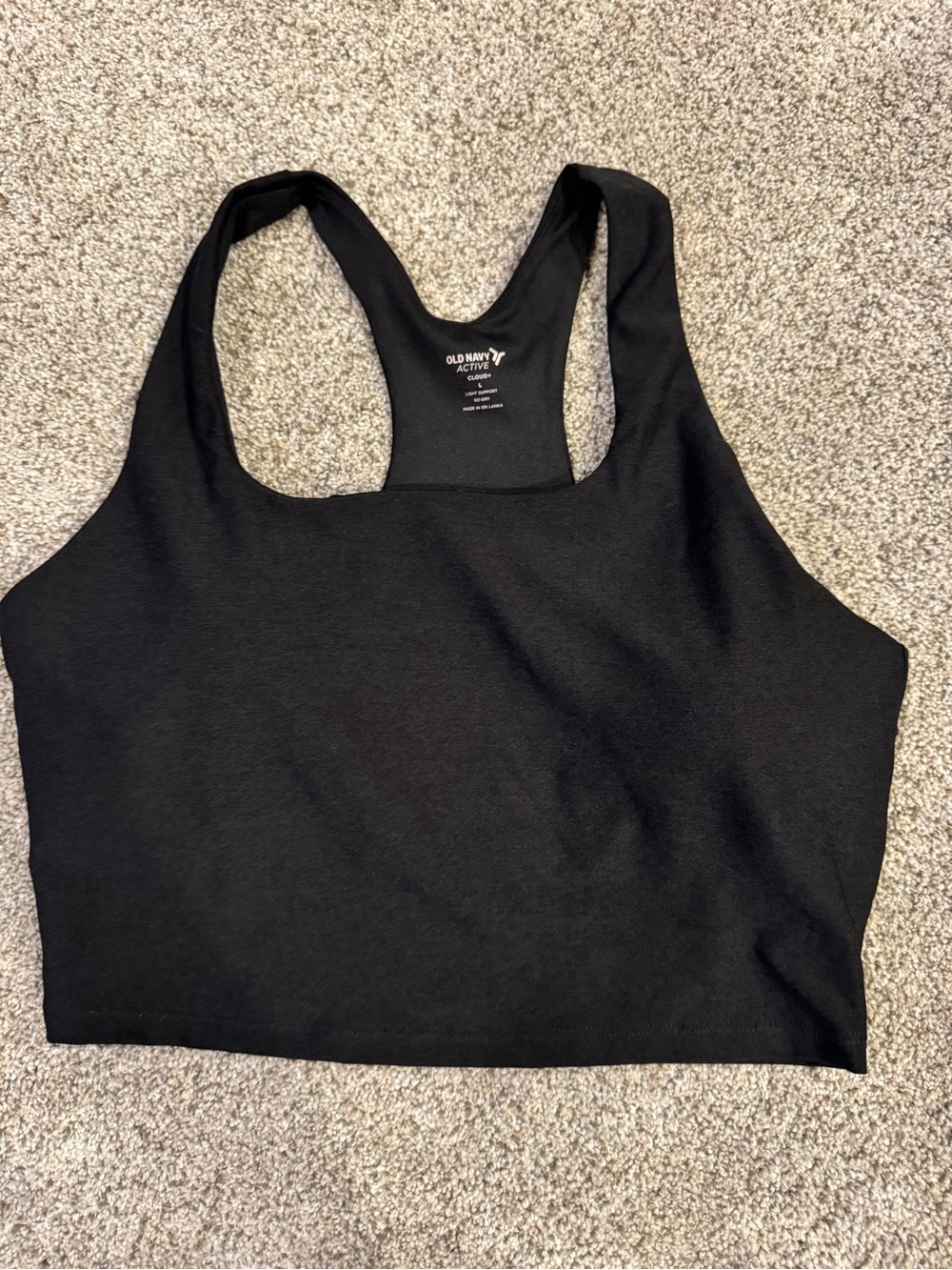 Old Navy Black Racerback Scoop Sports Bra